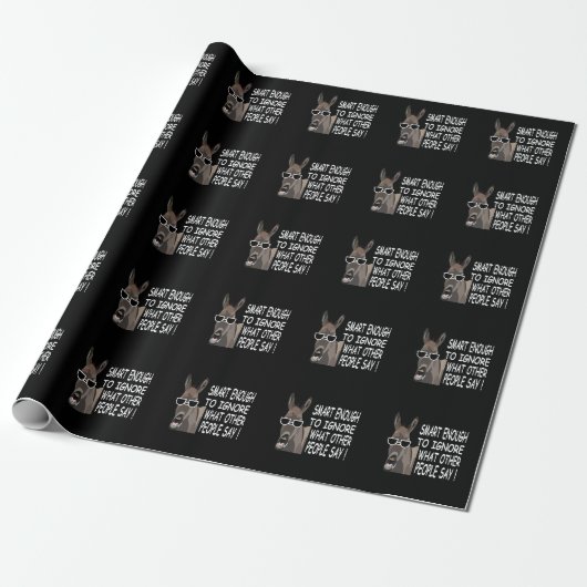 Koel Slimme Ezel Cadeaupapier (Uitgerold)