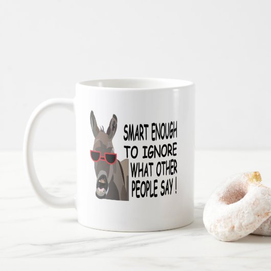 Koel Slimme Ezel  Koffiemok (Met donut)