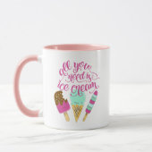 Koel slogan Alles wat je nodig hebt is ijskap Mok (Links)