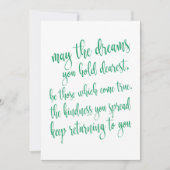 Koel smaragdgroen St. Patrick's Day-feestscript Kaart (Voorkant)