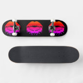 Koel smelt lips met aangepaste achtergrond persoonlijk skateboard (Horizontaal)