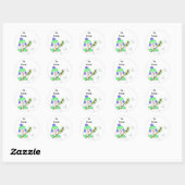 Koel Sneeuwman Cadeaubijsluiter Ronde Sticker (Vel)