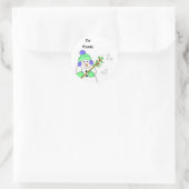 Koel Sneeuwman Cadeaubijsluiter Ronde Sticker (Tas)