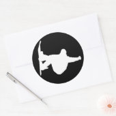 Koel snowboarden ronde sticker (Envelop)