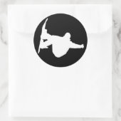Koel snowboarden ronde sticker (Tas)