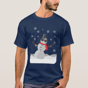 Koel Snowman in zonnebril T-shirt