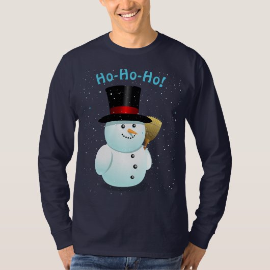 Koel Snowman met zwarte smeltkop T-shirt (Voorkant)