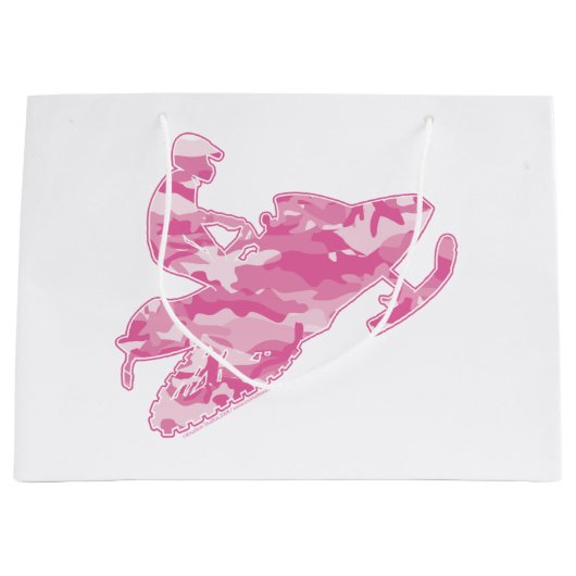 Koel Snowmobile in Roze Camouflage Groot Cadeauzakje (Voorkant)