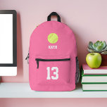 Koel Softball Gepersonaliseerd Bedrukte Rugzak<br><div class="desc">Gespecialiseerd sportontwerp. Verander de achtergrondkleur door op de knop "IT AANPASSEN!" te klikken.</div>