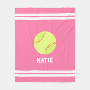 Koel Softball Gepersonaliseerde Kinderen Fleece Deken