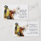 Koel sport Stedelijk Grunge Modern Golf Visitekaartje (Voorkant / Achterkant)