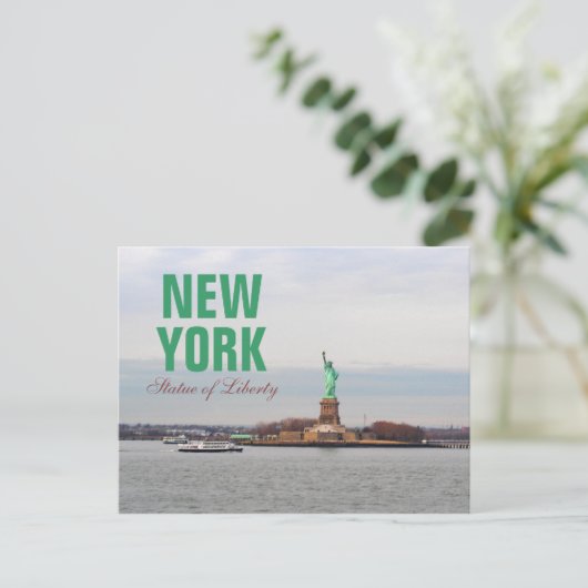 Koel Standbeeld van Vrijheid - NY New York Briefkaart (Staand voorkant)