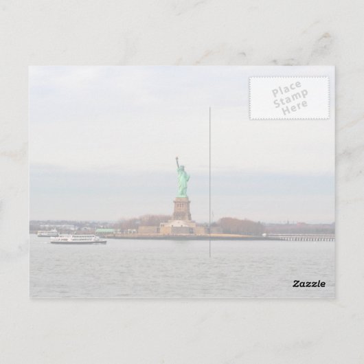 Koel Standbeeld van Vrijheid - NY New York Briefkaart (Achterkant)