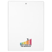 Koel streepjescode ontwerp beste skiër op de berg klembord (Achterkant)