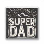Koel Super Dad Vinyl Cut Sticker (Voorkant)