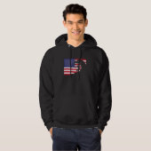 Koel surfen voor mannen 4 juli Amerikaanse Fl Hoodie (Voorkant volledig)