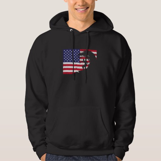 Koel surfen voor mannen 4 juli Amerikaanse Fl Hoodie (Voorkant)