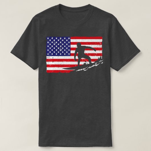 Koel surfen voor mannen 4 juli Amerikaanse Fl T-shirt (Design voorkant)