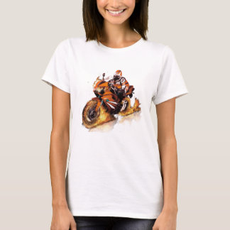 Koel T-shirt met design motorfiets van de auteur
