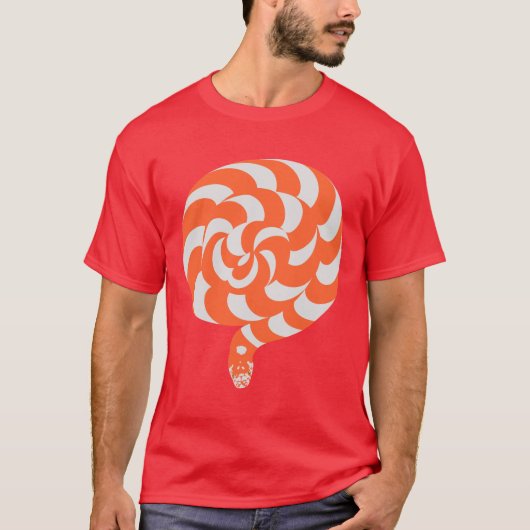 Koel t shirt voor mannen met slang (Voorkant)