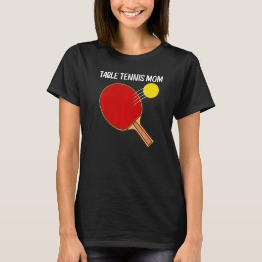 Koel tafeltenis voor moeder pingpong sport P T-shirt (Voorkant)