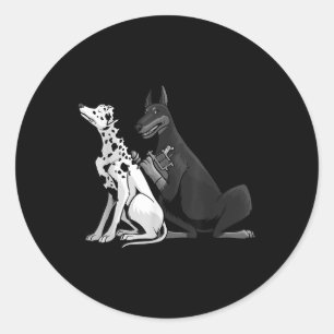 Koel Tattoo Artist voor mannen Kinder Dalmatiaan d Ronde Sticker