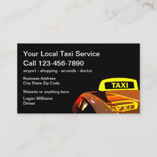 Koel Taxi Licht Zakelijke Kaarten Visitekaartje