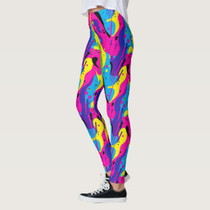 Koel tegelpatroon uit de jaren 90 leggings