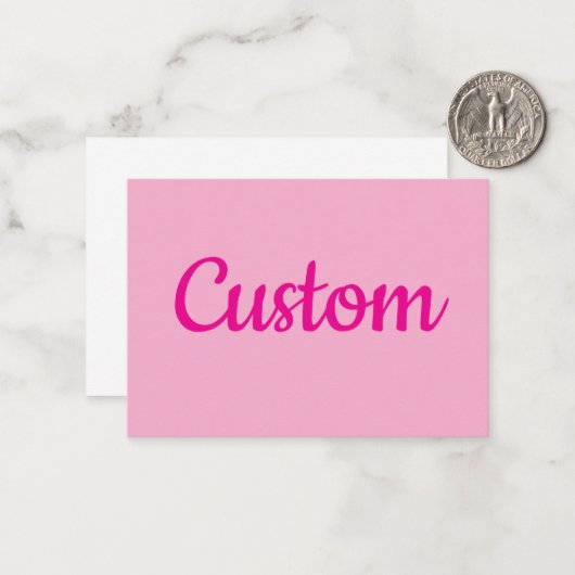 Koel  tekst notitiekaartje (Voorkant / Achterkant in situ)