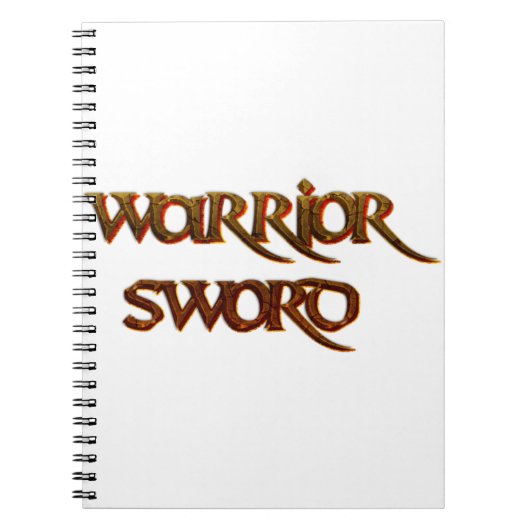 Koel tekst - Warrior Sword Notitieboek (Voorkant)