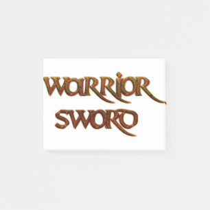 Koel tekst - Warrior Sword Post-it® Notes