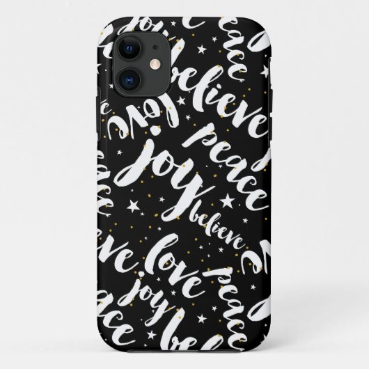 Koel tekstontwerp Vredesvreugde Geloof Love Case-Mate iPhone Case (Achterkant)