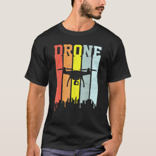 Koel Tekststrips Retro Drone T-shirt
