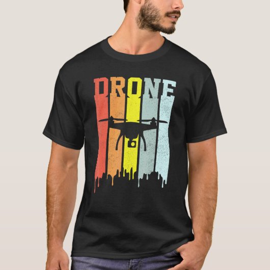 Koel Tekststrips  Retro Drone T-shirt (Voorkant)