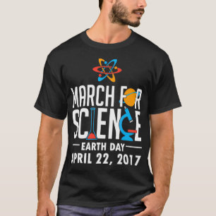 Koel Tenzij mars voor Science Earth Day T-shirt