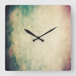 Koel textielwandklok met kringloop vierkante klok