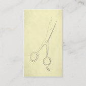 Koel  textuur Gele schaar Haarlijst Visitekaartje (Voorkant)