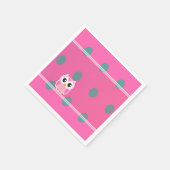 Koel tiendy poka dots met klauwhout servet (Hoek)