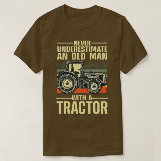 Koel tractor voor mannen vader opa boer verar t-shirt (Design voorkant)