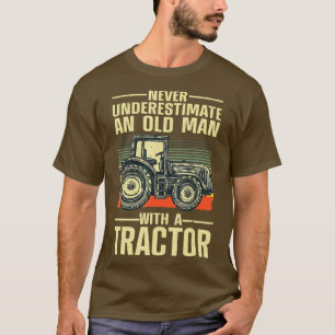 Koel tractor voor mannen vader opa boer verar t-shirt