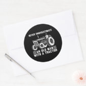 Koel tractorontwerp voor opa Mannen tractor Ronde Sticker (Envelop)