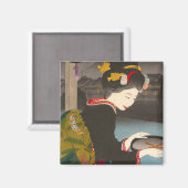 Koel traditioneel japans bos klassieke geisha magneet (Voorkant / Achterkant)