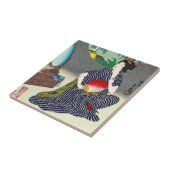 Koel traditionele japanse houtverwerkende geisha-k tegeltje (Zijkant)