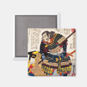 Koel traditionele japanse krijger samurai magneet (Voorkant / Achterkant)