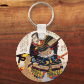 Koel traditionele japanse krijger samurai sleutelhanger (Voorkant)