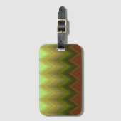 Koel trendy chevron zigzag ombre bagagelabel (Voorkant (verticaal))