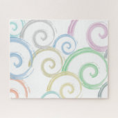 Koel-, trendy- en hedendaagse penselen voor golfwa legpuzzel (Horizontaal)