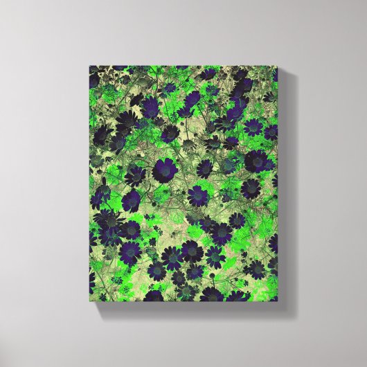 Koel trendy Floral Abstract modern design Canvas Afdruk (Voorkant)