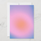 Koel Trendy Gradient Pink Paars Bat Mitzvah Kaart (Achterkant)