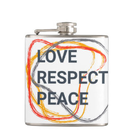 Koel, trendy, grafisch ontwerp in de stad van een  heupfles